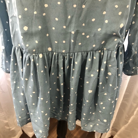 Ebby And I blue dress size 12 polka dot  style patt - Picture 3 of 8